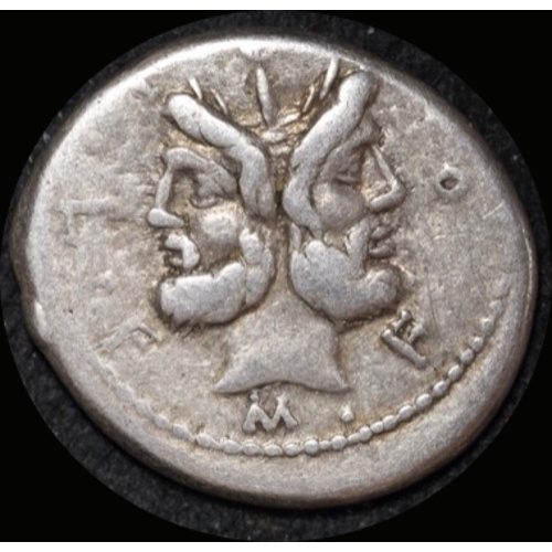 Ancient Rome (Republic) 119 B.C. M. Furius Philus Silver Denarius Roma RRC 281/1 Good Fine