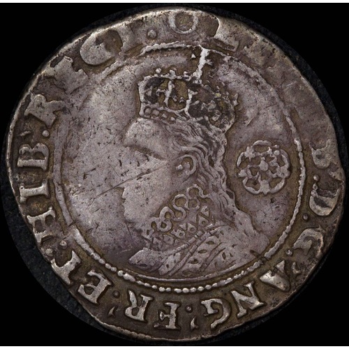 1600 Silver Sixpence Elizabeth I S#2578b good Fine