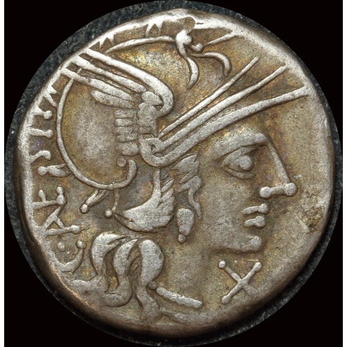 Ancient Rome (Imperial) 146 BC C. Antestius Silver Denarius Dioscuri RRC 219/1e Very Fine