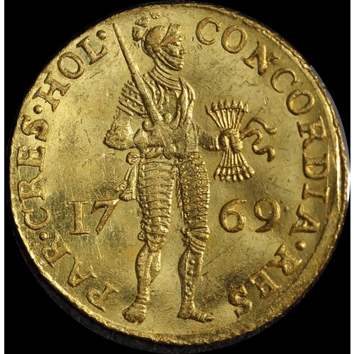 Netherlands (Holland) Gold Ducat 1769 KM# 12 Uncirculated