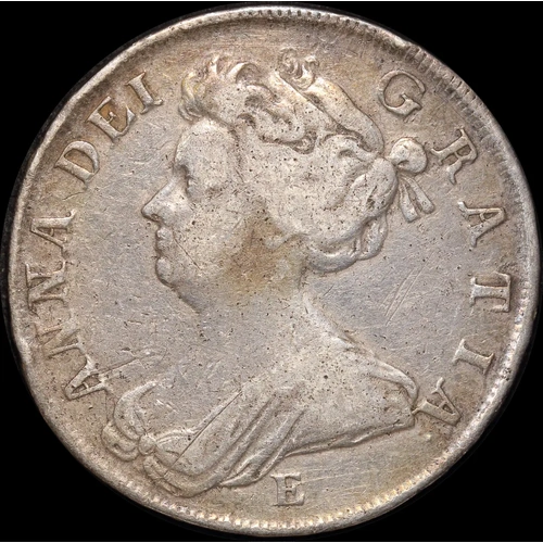 1707 E Silver Halfcrown Anne S#3605 good Fine