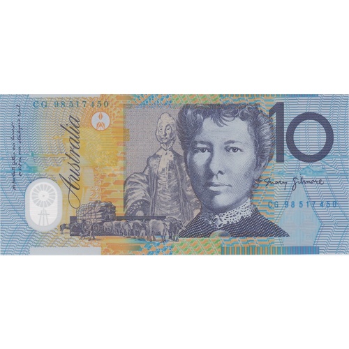 1998 $10 Note MacFarlane/Evans Standard Prefix R318c Uncirculated