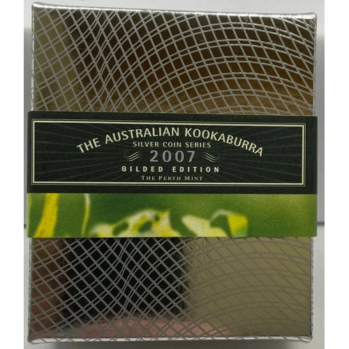 2007 Silver 1 Ounce Gilded Coin Kookaburra