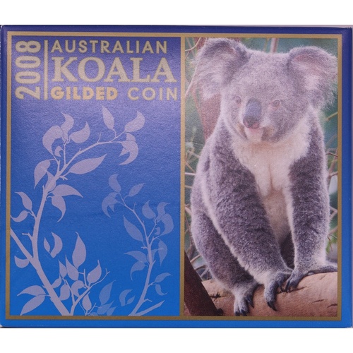 2008 Silver 1oz Gilded Koala Uncirculated