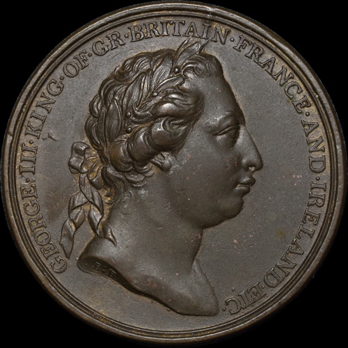 Great Britain Resolution & Adventure Medal Platina 1772 George III Sir Joseph Banks EF