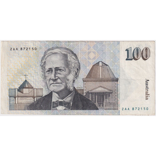1984 $100 Note ZAA First Prefix Johnston/Stone R608F good VF