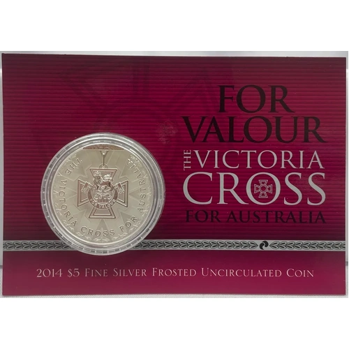 2014 Silver 5 Dollar Frosted Uncirculated Coin Victoria Cross