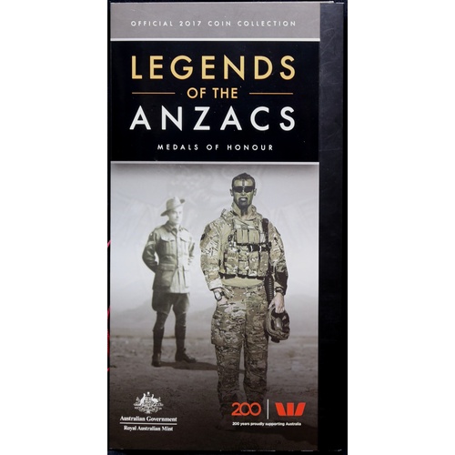 2017 14 Coin Set Legends of the ANZACS Complete in Folder