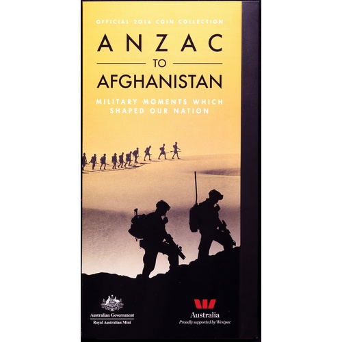 2016 14 Coin Set - Anzac to Afghanistan Complete in Folder