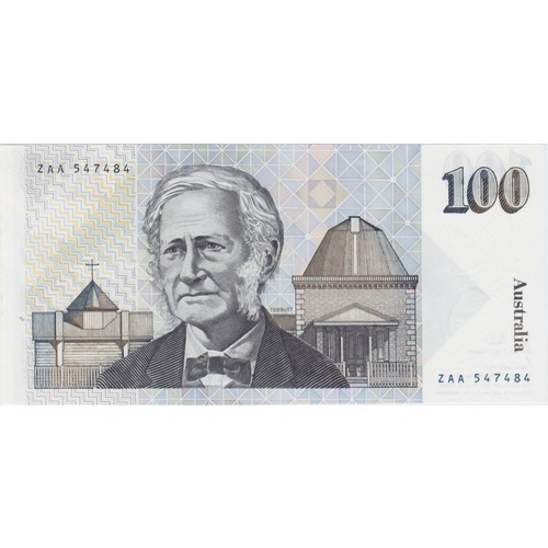 1984 $100 Note ZAA First Prefix Johnston/Stone R608F Uncirculated