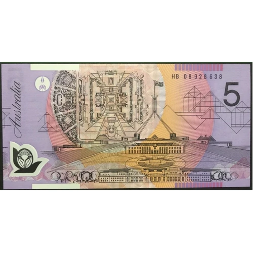 2008 $5 Note Stevens/Henry HB08 Last Prefix 221bL Uncirculated