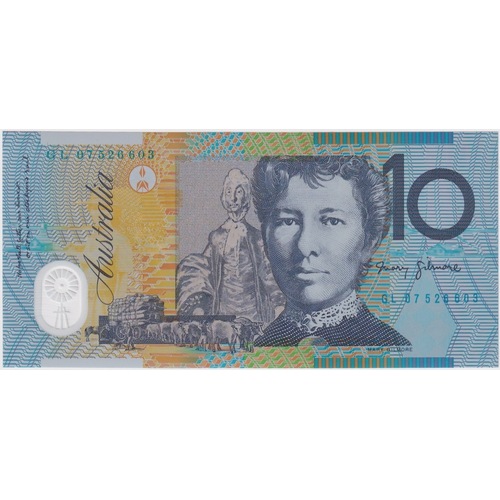 2007 $10 Note Stevens/Henry GL07 Last Prefix R321aL Uncirculated