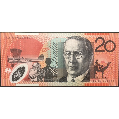 2007 $20 Note Stevens/Henry AA07 First Prefix 421aF Uncirculated