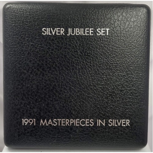 1991 Masterpieces in Silver 25th Anniversary Of Decimal Currency Damaged Box