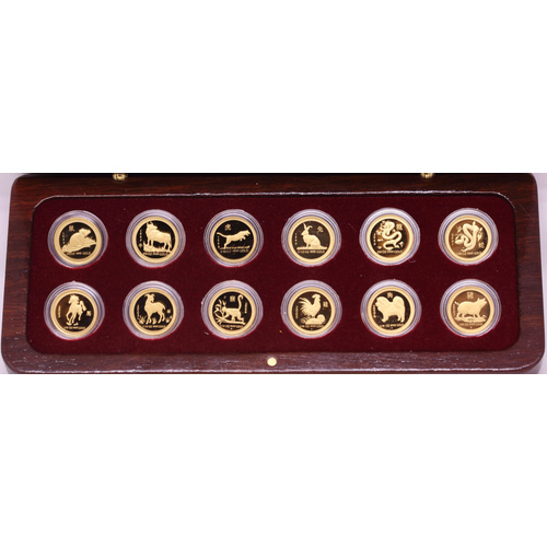 1996 2007 Gold 1/10oz Proof Lunar Gold 12 Year Collection Series I