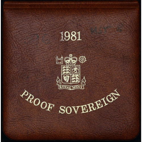 Great Britain 1981 Gold Proof Sovereign In Presentation Case