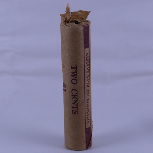 1974 Two Cent RBA Mint Roll Heads Tails Opened One End