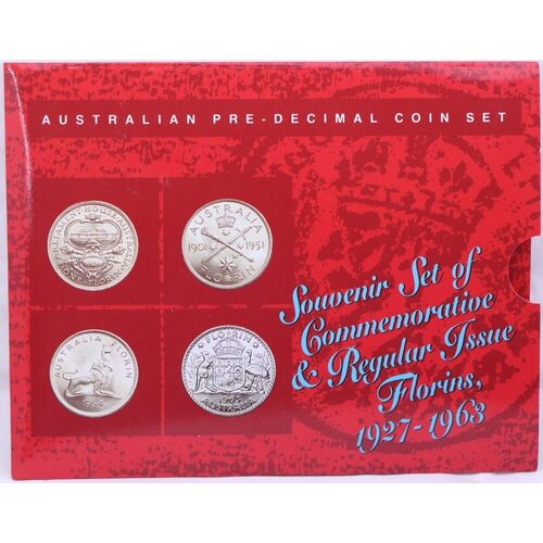 Unofficial Australian Set of Florins 1927 ~ 1963 Sherwoods in coloured sleeve