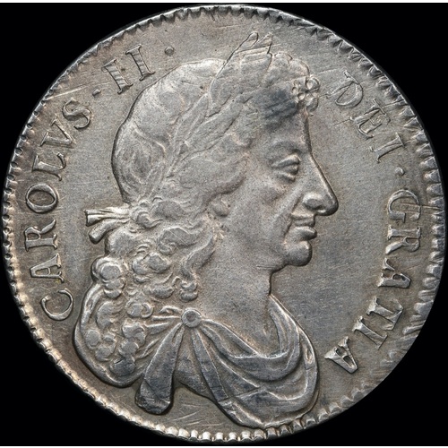 1680 Silver Halfcrown Charles II S#3367 T.SECVNDO about EF