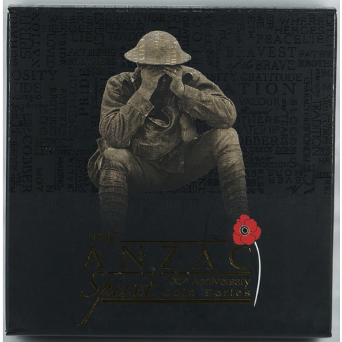 2016 Silver 1 Ounce Proof Coin ANZAC Spirit 100th Anniversary Proof Coin Series - Be Worthy of Them