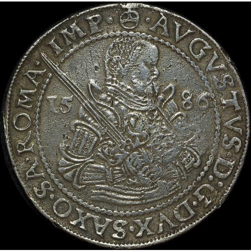 German States (Saxony Albertine) 1586 Silver Thaler ex Batavia shipwreck Dav# 9798 Very Fine