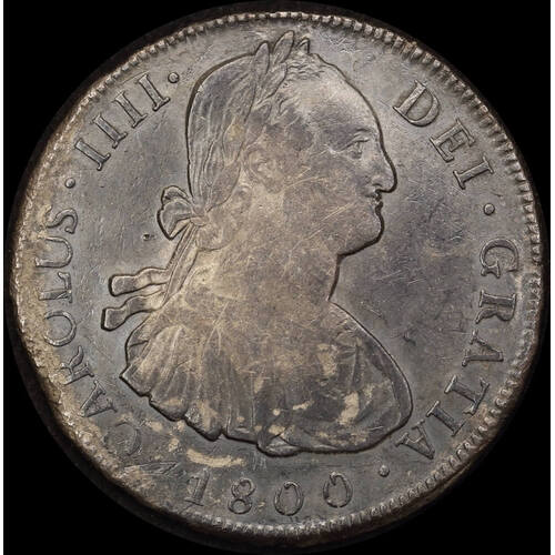 Bolivia 1800 Silver 8 Reales ex Rapid shipwreck KM# 73 Very Fine