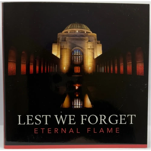 2018 2 Dollar Coin C Mintmark in Folder Lest We Forget Eternal Flame 