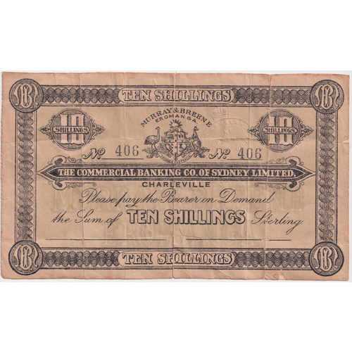 Murray & Breene (Eromanga) Undated 10 Shillings Private Trader's Note Very Good