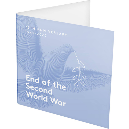 2020 Coloured 2 Dollar Coin C Mintmark in Folder End of Second World War