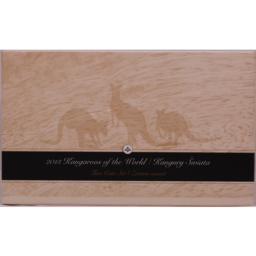 2013 Silver 1oz Two Coin Set Proof Kangaroos of the World