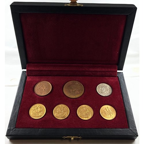 Perth Mint Pre-Decimal Type Set Collection in Leather Case