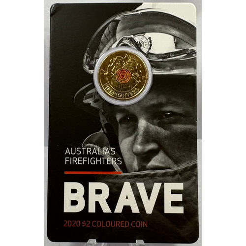 2020 2 Dollar Uncirculated Coin Australia's Firefighters Brave