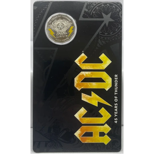 2018 50 Cent Uncirculated Coin AC/DC 45 Years of Thunder