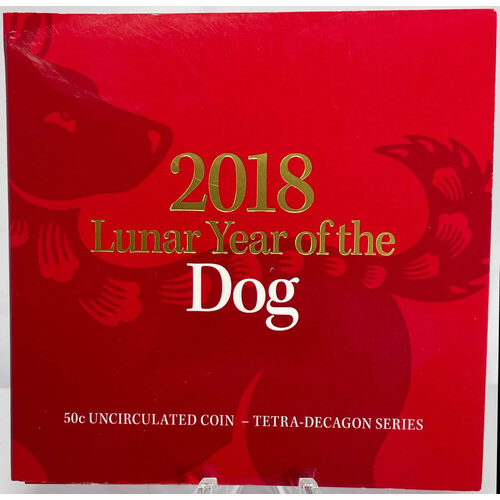 2018 50 Cent Tetradecagon Coin Lunar Year of the Dog