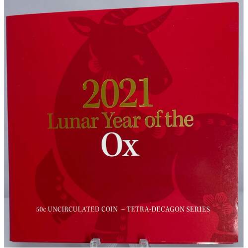 2021 50 Cent Tetradecagon Coin Lunar Year of the Ox