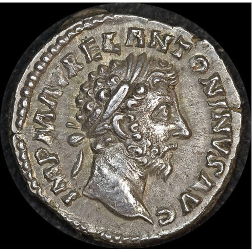 Ancient Rome (Imperial) 161 ~ 180AD Marcus Aurelius Silver Denarius Providentia RIC 51 good VF