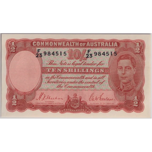 1939 Ten Shilling Sheehan/McFarlane R12 Choice Unc PCGS 65 PPQ