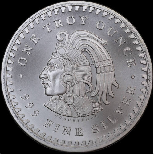 Silver 1oz Round 99.9% Aztec Calendar
