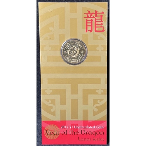 2012 1 Dollar Uncirculated Coin Lunar Year of the Dragon