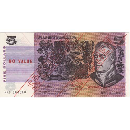 1974 5 Dollar Type 3a Specimen Note Serial #33 Uncirculated