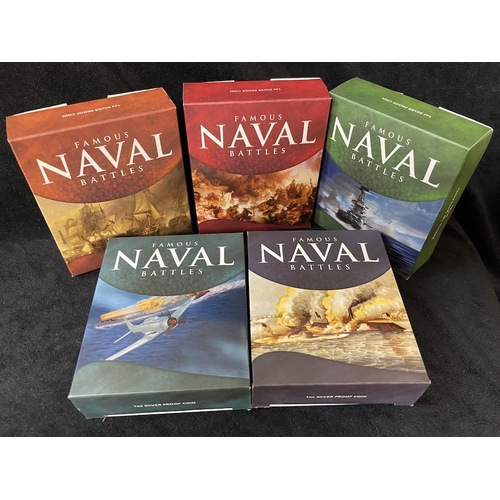 2010-11 Silver 1 Ounce Proof 5 Coin Set Famous Naval Battles