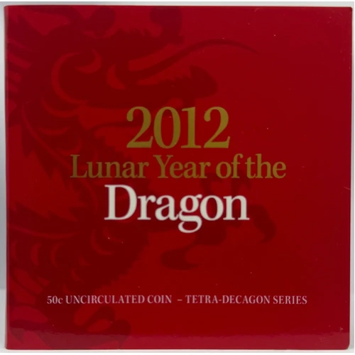 2012 50 Cent Tetradecagon Coin Lunar Year of the Dragon