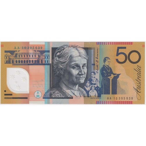 2010 $50 Note Macfarlane/Evans AA10 First Prefix R521dF Uncirculated