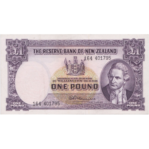 New Zealand 1956 1 Pound P# 159d Extremely Fine