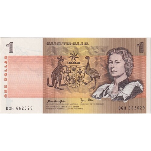 1979 $1 Note Knight/Stone DGH Last Prefix R77L Extremely Fine