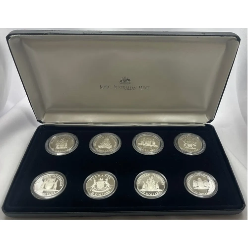 1985 ~ 1993 10 Dollar State Series Proof Coin Set In (Damaged) Presentation Case