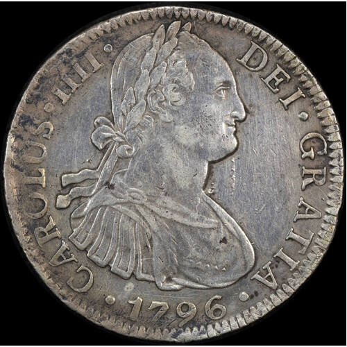 Mexico 1796 Silver 8 Reales KM# 109 Very Fine