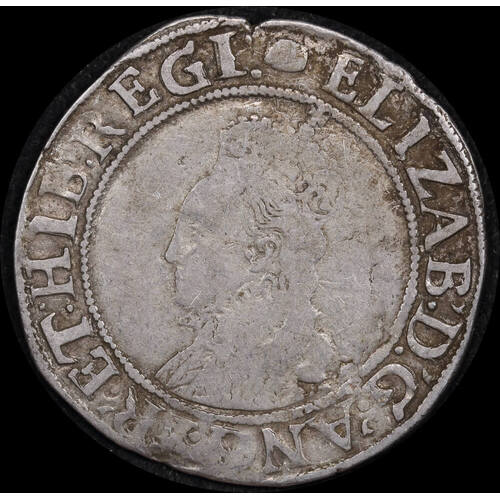 1592 ~ 1595 Silver Shilling Elizabeth I S#2577 good Fine