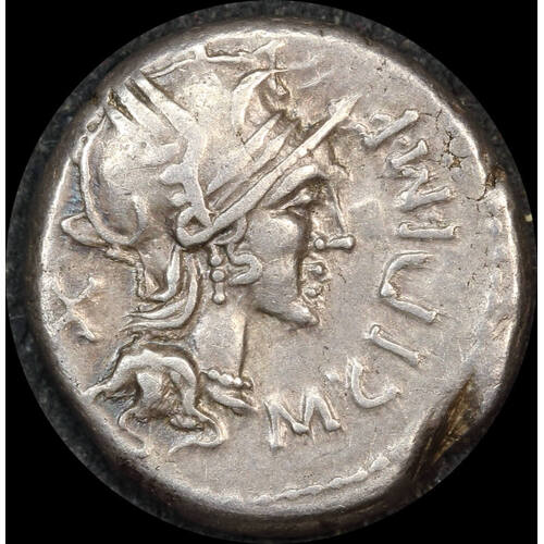 Ancient Rome (Republican) 115 ~ 114 BC M. Cipius Silver Denarius Victory RRC 289/1 good VF