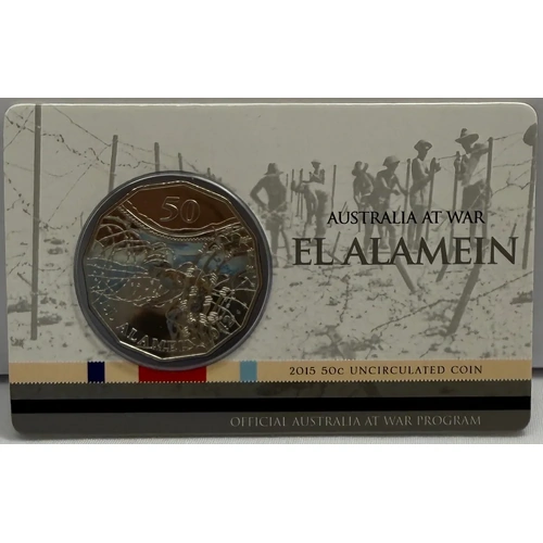 2015 50 Cent Uncirculated Coin Australia At War - El Alamein